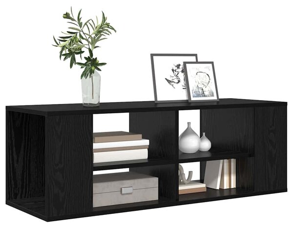 Fali TV szekrény Musta tammi 102 x 35 x 35 cm Faanyag