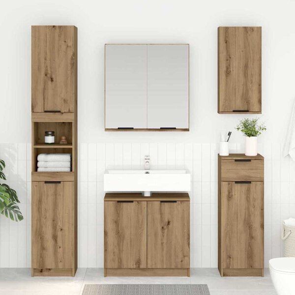 VidaXL Fürdőszoba Székény Artisan tölgy 64,5 x 33,5 x 59 cm Faanyag