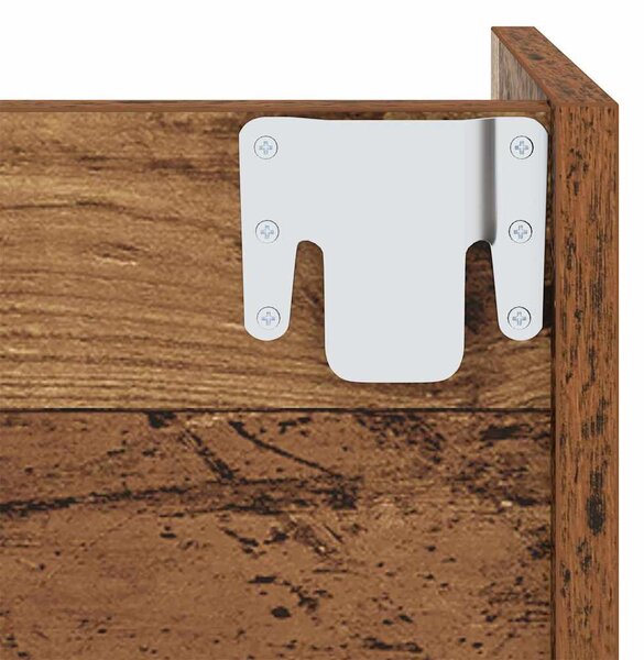 Cipőszekrény polcokkal 2 pcs Öreg fa 60 x 18 x 60 cm Faanyag
