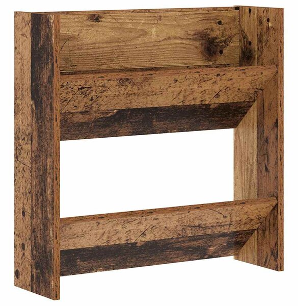 Cipőszekrény polcokkal 2 pcs Öreg fa 60 x 18 x 60 cm Faanyag