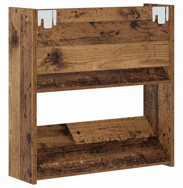 Cipőszekrény polcokkal 2 pcs Öreg fa 60 x 18 x 60 cm Faanyag