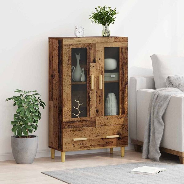 Magasfiú fiókkal Öreg fa 70 x 31 x 115 cm Faanyag