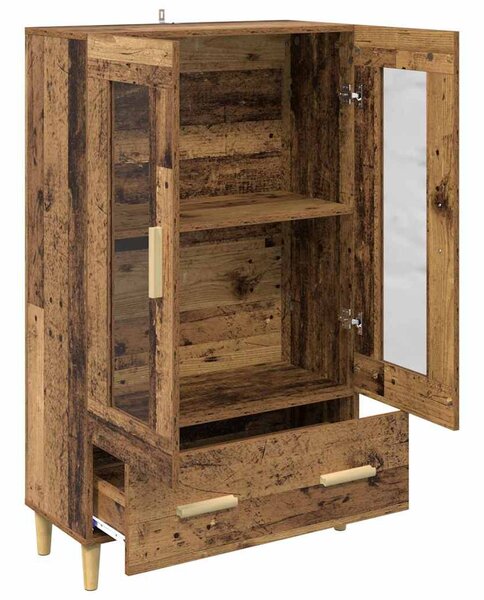 Magasfiú fiókkal Öreg fa 70 x 31 x 115 cm Faanyag