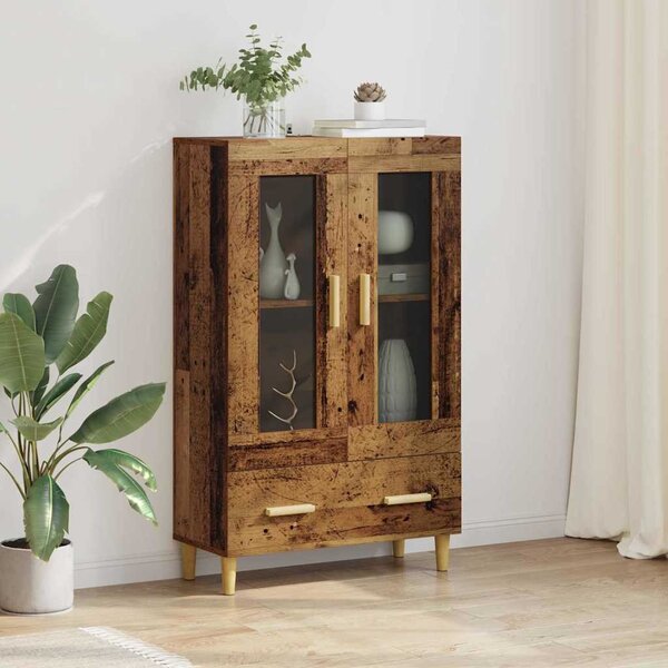 Magasfiú fiókkal Öreg fa 70 x 31 x 115 cm Faanyag