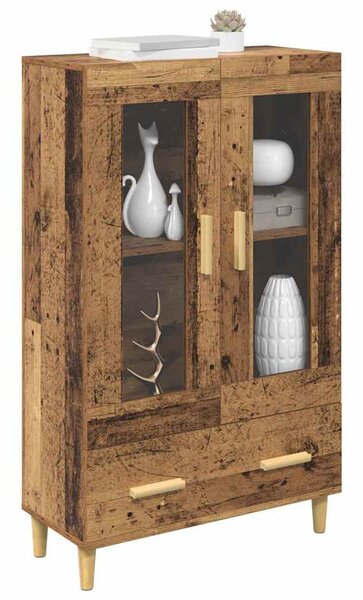 Magasfiú fiókkal Öreg fa 70 x 31 x 115 cm Faanyag