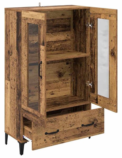 Magasfiú fiókkal Öreg fa 70 x 31 x 115 cm Műszaki fa és vas