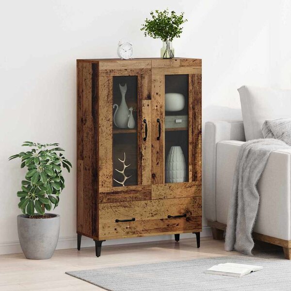 Magasfiú fiókkal Öreg fa 70 x 31 x 115 cm Műszaki fa és vas