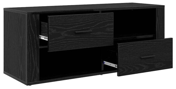 TV szekrény 100 x 35 x 40 cm Fekete tölgy Szerelt Fa