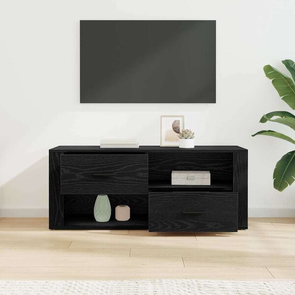 TV szekrény 100 x 35 x 40 cm Fekete tölgy Szerelt Fa