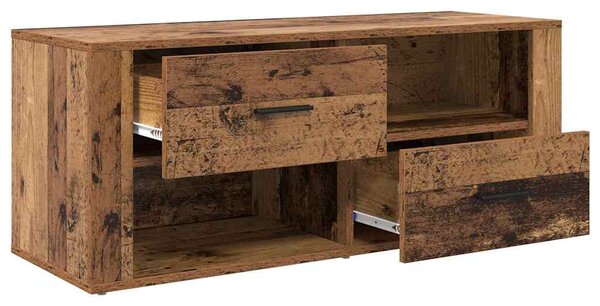TV szekrény fiókkal Öreg fa 100 x 35 x 40 cm Faanyag