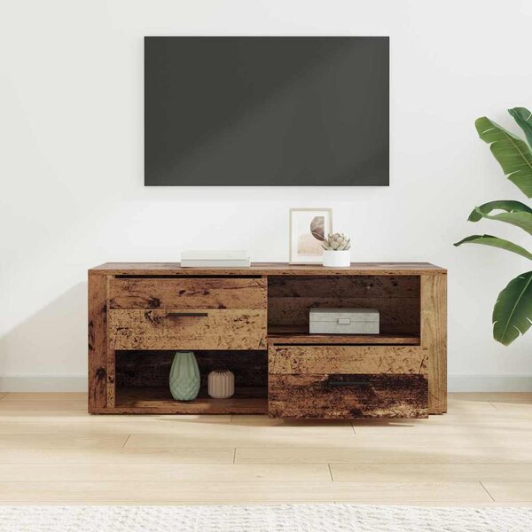 TV szekrény fiókkal Öreg fa 100 x 35 x 40 cm Faanyag