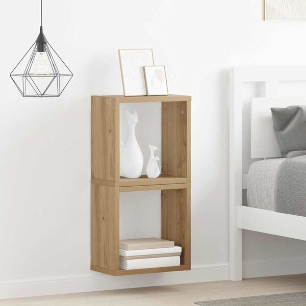 Fali Polcok 2 pcs kézműves tölgy 26 x 15 x 26 cm Faanyag