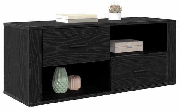 TV szekrény 100 x 35 x 40 cm Fekete tölgy Szerelt Fa