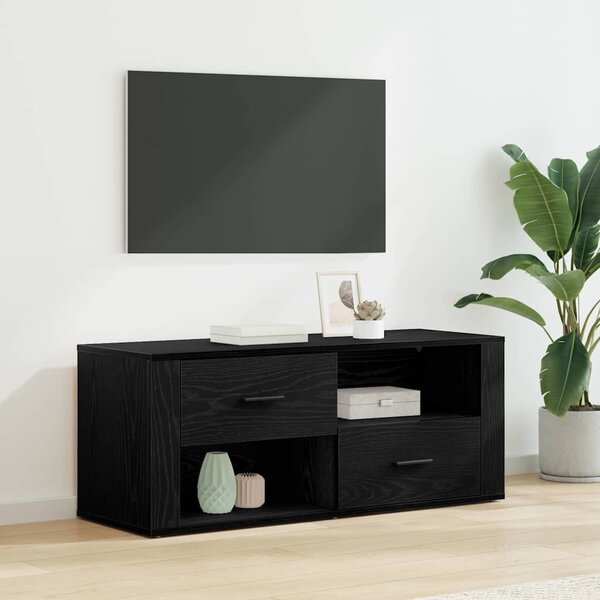 TV szekrény 100 x 35 x 40 cm Fekete tölgy Szerelt Fa