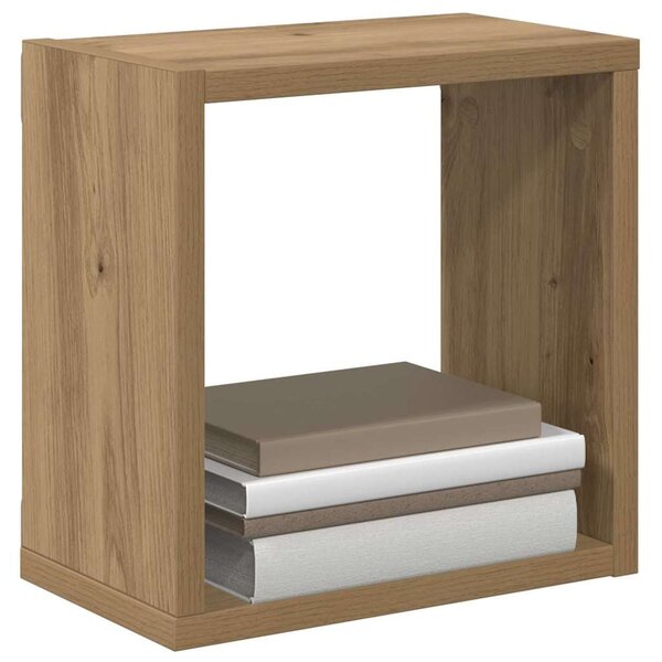 Fali Polcok 2 pcs kézműves tölgy 26 x 15 x 26 cm Faanyag