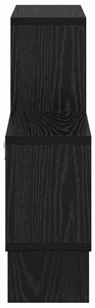 Falpolc polcokkal tárolóval Musta tammi 82 x 15 x 51 cm Faanyag