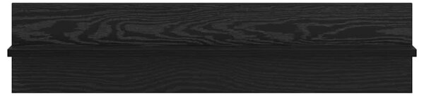 Falpolcok polcokkal 2 pcs Musta tammi 80 x 11.5 x 18 cm Faanyag
