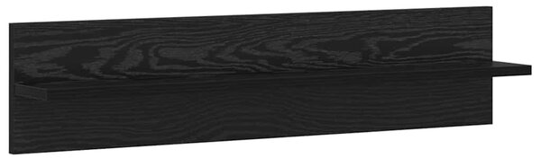 Falpolcok polcokkal 2 pcs Musta tammi 80 x 11.5 x 18 cm Faanyag