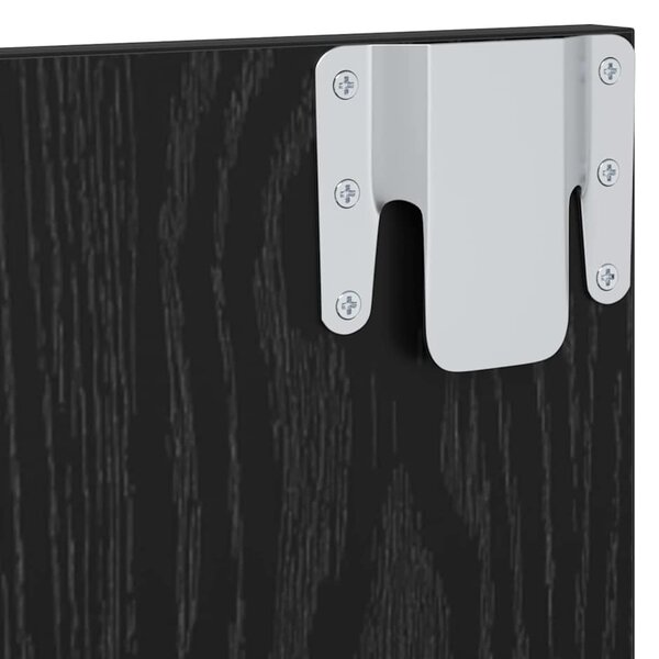 Fali TV Szekrény Musta tammi 120 x 23.5 x 90 cm Faanyag