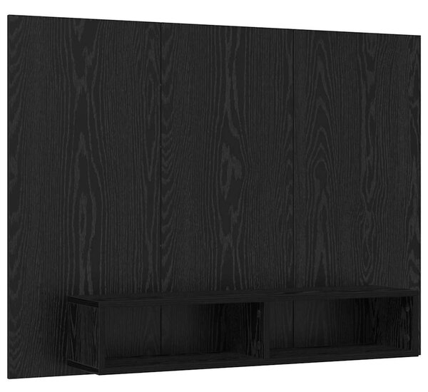 Fali TV Szekrény Musta tammi 120 x 23.5 x 90 cm Faanyag
