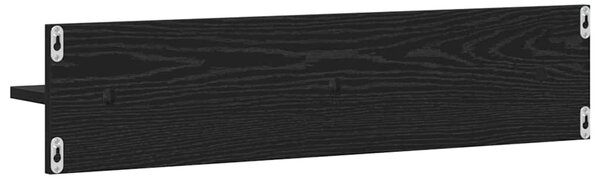 Falpolcok polcokkal 2 pcs Musta tammi 80 x 11.5 x 18 cm Faanyag