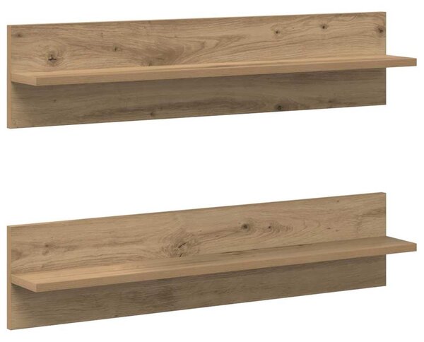 Falpolcok 2 pcs kézműves tölgy 80 x 11.5 x 18 cm Faanyag