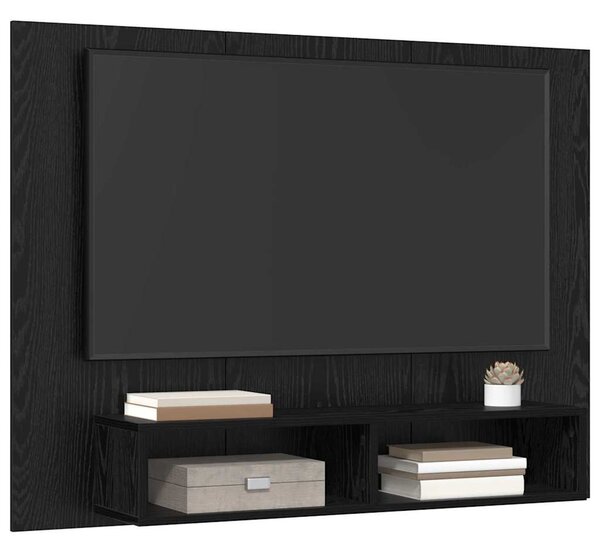 Fali TV Szekrény Musta tammi 120 x 23.5 x 90 cm Faanyag