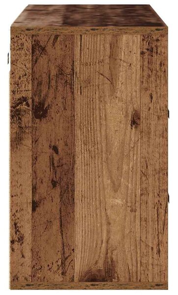 Cipősszekrény polcokkal Régi fa 103 x 30 x 51 cm Faanyag