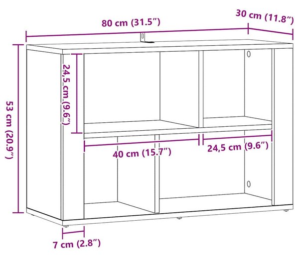 Széf Fekete tölgy 80 x 30 x 53 cm Faanyag