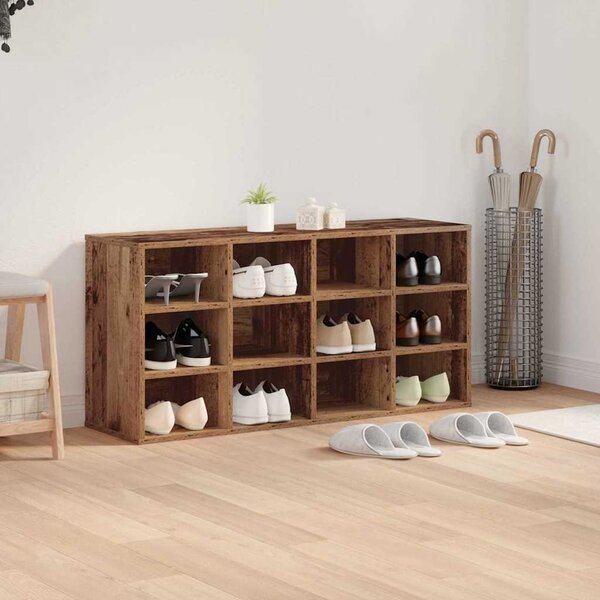 Cipősszekrény polcokkal Régi fa 103 x 30 x 51 cm Faanyag