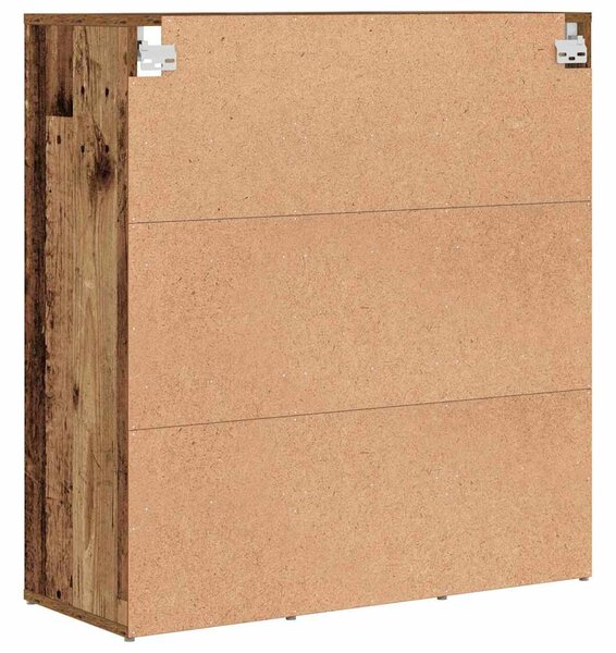 Cipősszekrény polcokkal Régi fa 77.5 x 30 x 83.5 cm Faanyag
