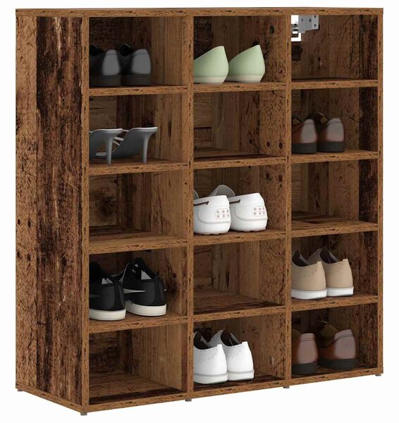 Cipősszekrény polcokkal Régi fa 77.5 x 30 x 83.5 cm Faanyag