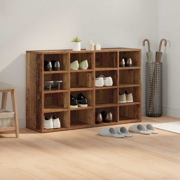 Cipősszekrény polcokkal Régi fa 103 x 30 x 67 cm Faanyag