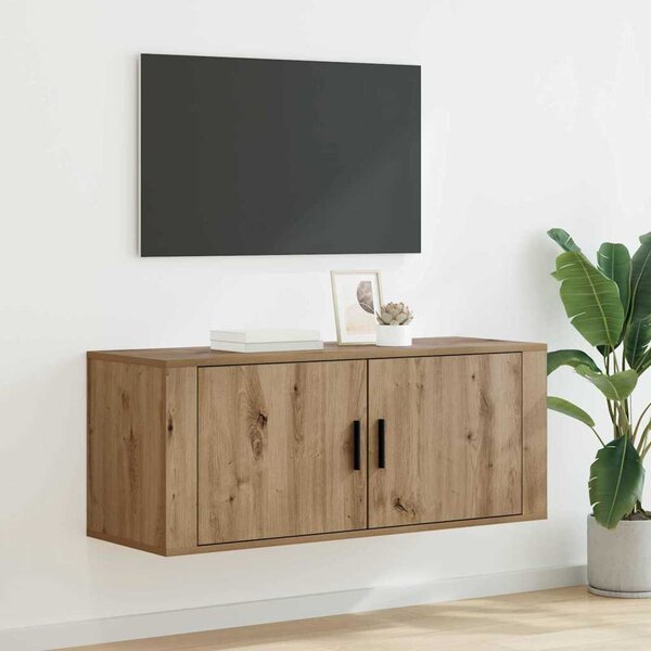 Fali TV Szekrény 100 x 34,5 x 40 cm Artisan tölgy Faanyag