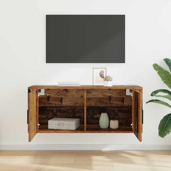 Fali TV Szekrény Öreg fa 100 x 34,5 x 40 cm Faanyag