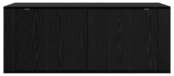 Fali TV Szekrény 100 x 34,5 x 40 cm Fekete tölgy Szerelt Fa