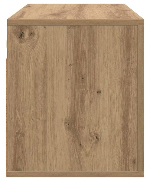 Fali TV Szekrény 80 x 34.5 x 40 cm kézműves tölgy Szerelt Fa