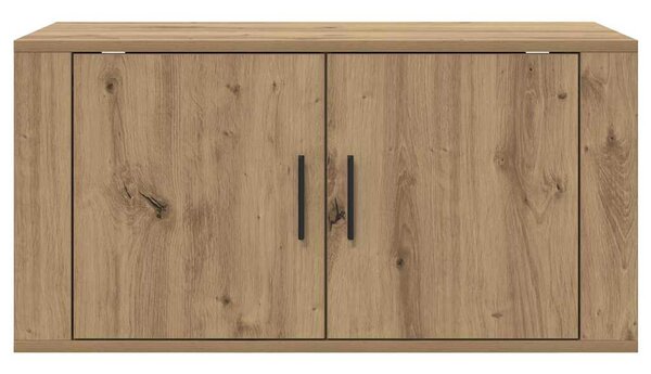 Fali TV Szekrény 80 x 34.5 x 40 cm kézműves tölgy Szerelt Fa