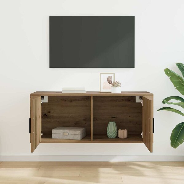 Fali TV Szekrény 100 x 34,5 x 40 cm Artisan tölgy Faanyag