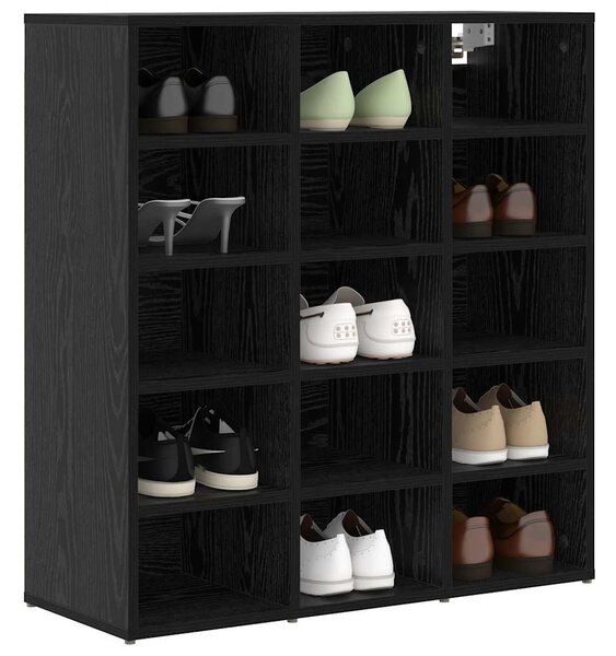 Cipősszekrény polcokkal Musta tammi 77.5 x 30 x 83.5 cm Faanyag