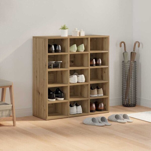 Cipősszekrény kézműves tölgy 77.5 x 30 x 83.5 cm Faanyag