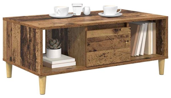 Dohányzóasztal fiókkal Öreg fa 90 x 50 x 26.5 cm Faanyag