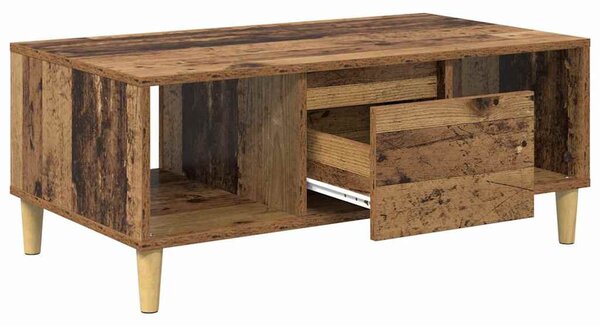 Dohányzóasztal fiókkal Öreg fa 90 x 50 x 26.5 cm Faanyag