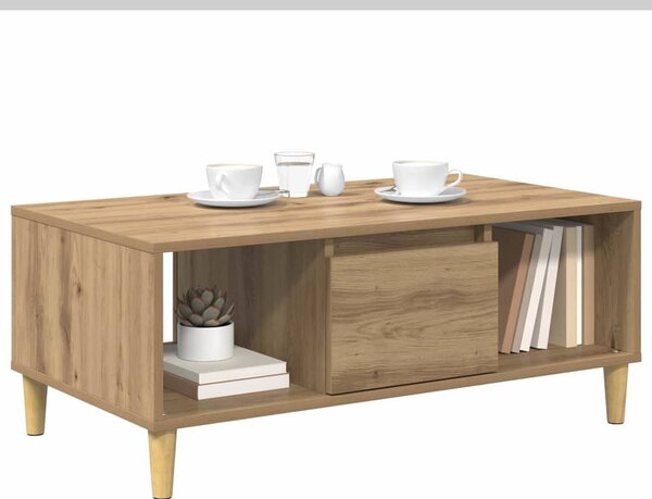 Dohányzóasztal fiókkal Artisan tölgy 90 x 50 x 26.5 cm Faanyag
