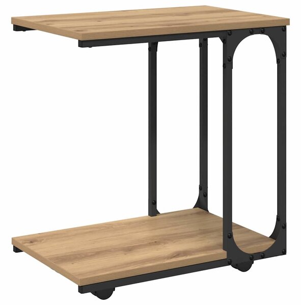 Oldal asztal polcokkal Artisan tölgy 50 x 35 x 55.5 cm Faanyag