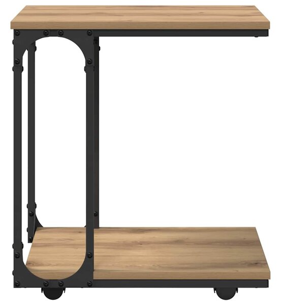 Oldal asztal polcokkal Artisan tölgy 50 x 35 x 55.5 cm Faanyag