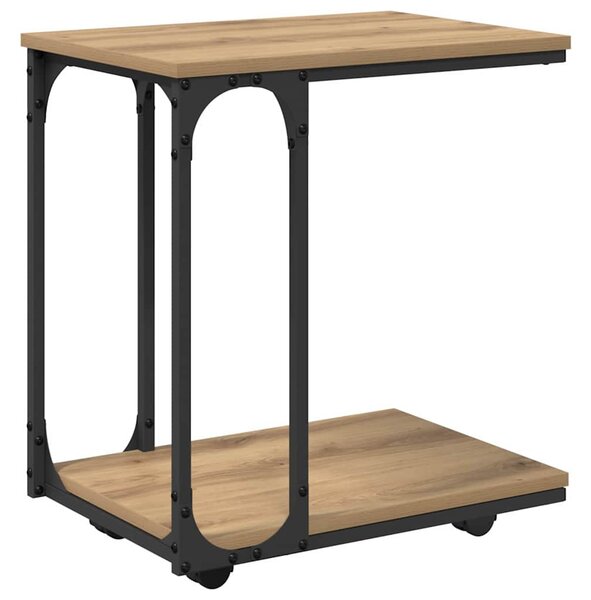 Oldal asztal polcokkal Artisan tölgy 50 x 35 x 55.5 cm Faanyag