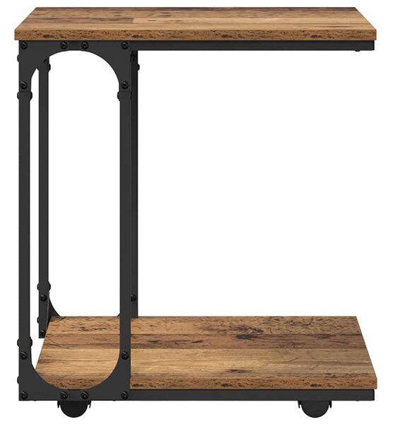 Oldal asztal Öreg fa 50 x 35 x 55.5 cm Szerelt Fa