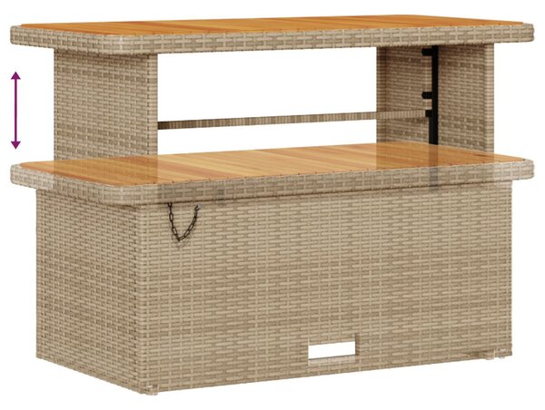 Kerti Kanapé Szett párnával 9 pcs Beige és Világosszürke