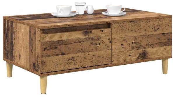 Dohányzóasztal fiókkal Öreg fa 90 x 50 x 35 cm Faanyag